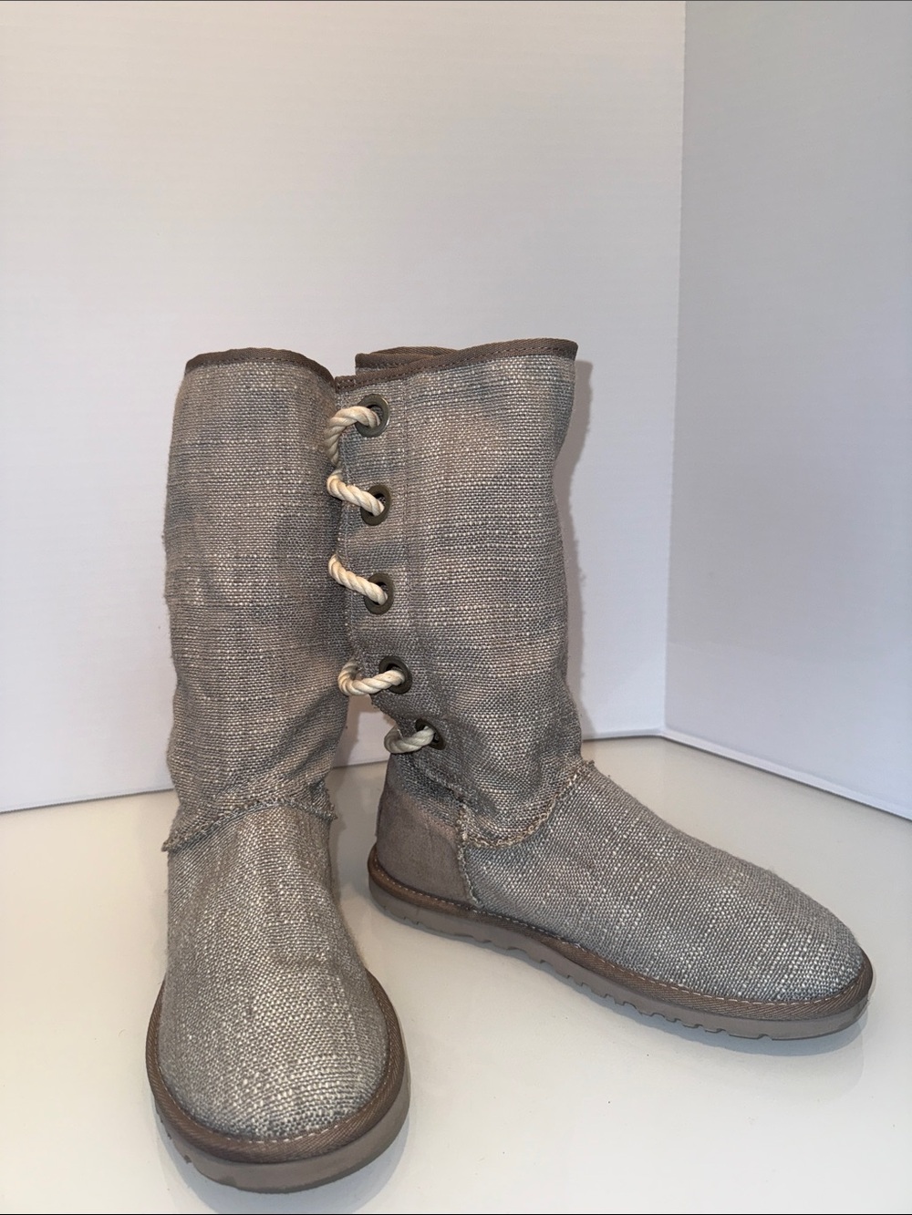 UGG Women's Mid-Calf Shimmery Taupe Boots